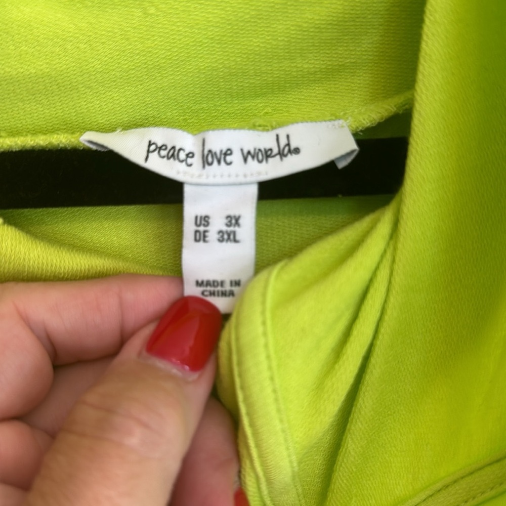 Bright Lime Green Hooded Top - Picture 2 of 7